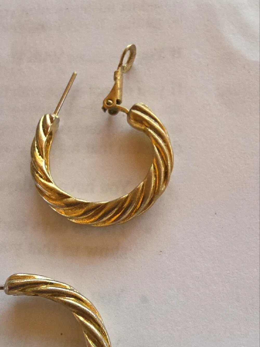 Gold-Tone Twisted Hoop Earrings - Women's Jewelry